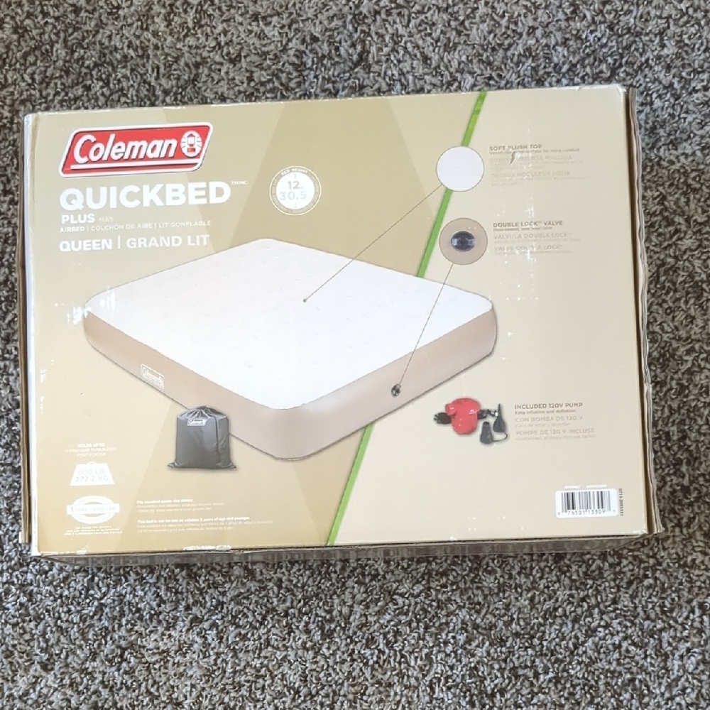 Coleman QuickBed Plus Queen Airbed with Pump